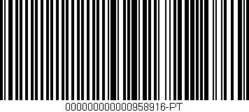 Código de barras (EAN, GTIN, SKU, ISBN): '000000000000958916-PT'