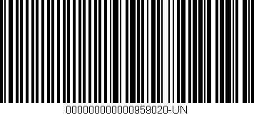 Código de barras (EAN, GTIN, SKU, ISBN): '000000000000959020-UN'