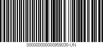Código de barras (EAN, GTIN, SKU, ISBN): '000000000000959030-UN'