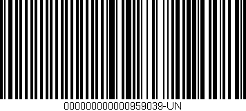 Código de barras (EAN, GTIN, SKU, ISBN): '000000000000959039-UN'