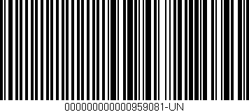 Código de barras (EAN, GTIN, SKU, ISBN): '000000000000959081-UN'