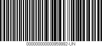Código de barras (EAN, GTIN, SKU, ISBN): '000000000000959992-UN'