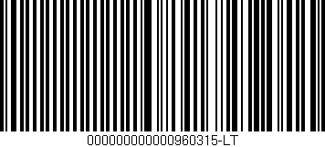 Código de barras (EAN, GTIN, SKU, ISBN): '000000000000960315-LT'