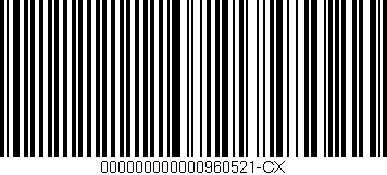 Código de barras (EAN, GTIN, SKU, ISBN): '000000000000960521-CX'