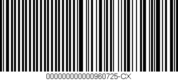Código de barras (EAN, GTIN, SKU, ISBN): '000000000000960725-CX'