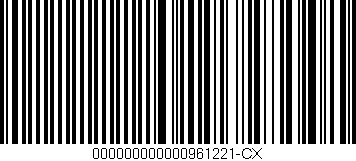 Código de barras (EAN, GTIN, SKU, ISBN): '000000000000961221-CX'