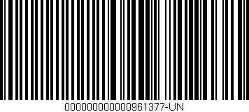 Código de barras (EAN, GTIN, SKU, ISBN): '000000000000961377-UN'