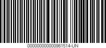 Código de barras (EAN, GTIN, SKU, ISBN): '000000000000961514-UN'