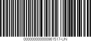 Código de barras (EAN, GTIN, SKU, ISBN): '000000000000961517-UN'