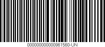 Código de barras (EAN, GTIN, SKU, ISBN): '000000000000961560-UN'