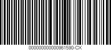 Código de barras (EAN, GTIN, SKU, ISBN): '000000000000961590-CX'
