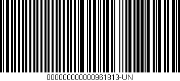 Código de barras (EAN, GTIN, SKU, ISBN): '000000000000961813-UN'