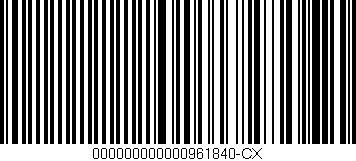 Código de barras (EAN, GTIN, SKU, ISBN): '000000000000961840-CX'