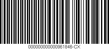 Código de barras (EAN, GTIN, SKU, ISBN): '000000000000961846-CX'