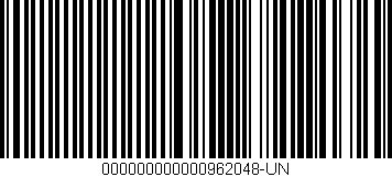 Código de barras (EAN, GTIN, SKU, ISBN): '000000000000962048-UN'