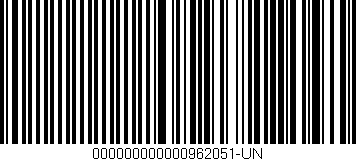 Código de barras (EAN, GTIN, SKU, ISBN): '000000000000962051-UN'