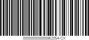 Código de barras (EAN, GTIN, SKU, ISBN): '000000000000962054-CX'