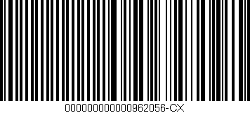 Código de barras (EAN, GTIN, SKU, ISBN): '000000000000962056-CX'