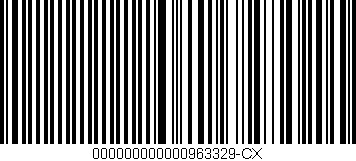 Código de barras (EAN, GTIN, SKU, ISBN): '000000000000963329-CX'
