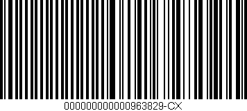 Código de barras (EAN, GTIN, SKU, ISBN): '000000000000963829-CX'