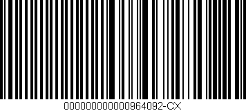 Código de barras (EAN, GTIN, SKU, ISBN): '000000000000964092-CX'