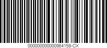 Código de barras (EAN, GTIN, SKU, ISBN): '000000000000964158-CX'