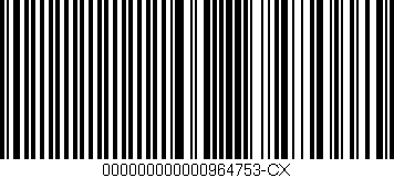 Código de barras (EAN, GTIN, SKU, ISBN): '000000000000964753-CX'
