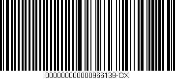Código de barras (EAN, GTIN, SKU, ISBN): '000000000000966139-CX'