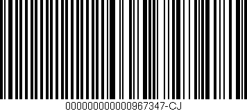 Código de barras (EAN, GTIN, SKU, ISBN): '000000000000967347-CJ'