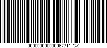Código de barras (EAN, GTIN, SKU, ISBN): '000000000000967711-CX'