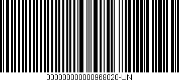 Código de barras (EAN, GTIN, SKU, ISBN): '000000000000968020-UN'