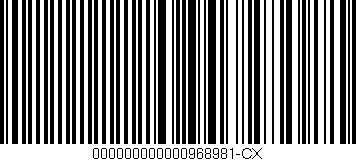 Código de barras (EAN, GTIN, SKU, ISBN): '000000000000968981-CX'