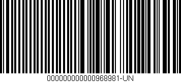 Código de barras (EAN, GTIN, SKU, ISBN): '000000000000968981-UN'