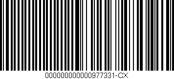 Código de barras (EAN, GTIN, SKU, ISBN): '000000000000977331-CX'