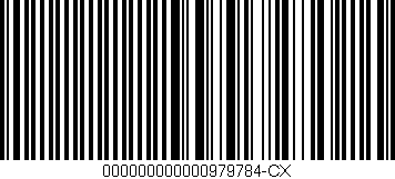 Código de barras (EAN, GTIN, SKU, ISBN): '000000000000979784-CX'