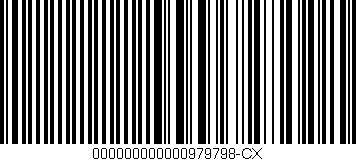 Código de barras (EAN, GTIN, SKU, ISBN): '000000000000979798-CX'