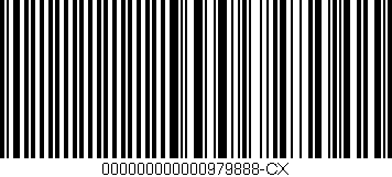 Código de barras (EAN, GTIN, SKU, ISBN): '000000000000979888-CX'