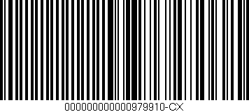 Código de barras (EAN, GTIN, SKU, ISBN): '000000000000979910-CX'