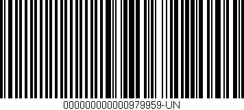 Código de barras (EAN, GTIN, SKU, ISBN): '000000000000979959-UN'