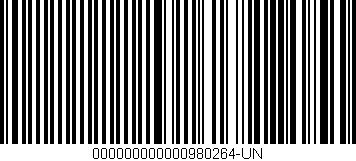 Código de barras (EAN, GTIN, SKU, ISBN): '000000000000980264-UN'
