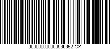 Código de barras (EAN, GTIN, SKU, ISBN): '000000000000980352-CX'