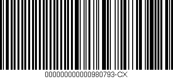 Código de barras (EAN, GTIN, SKU, ISBN): '000000000000980793-CX'