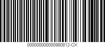 Código de barras (EAN, GTIN, SKU, ISBN): '000000000000980812-CX'