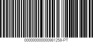Código de barras (EAN, GTIN, SKU, ISBN): '000000000000981258-PT'