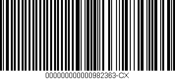 Código de barras (EAN, GTIN, SKU, ISBN): '000000000000982363-CX'