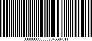 Código de barras (EAN, GTIN, SKU, ISBN): '000000000000984560-UN'