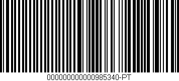 Código de barras (EAN, GTIN, SKU, ISBN): '000000000000985340-PT'