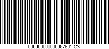 Código de barras (EAN, GTIN, SKU, ISBN): '000000000000987691-CX'