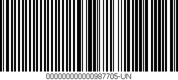 Código de barras (EAN, GTIN, SKU, ISBN): '000000000000987705-UN'