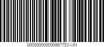 Código de barras (EAN, GTIN, SKU, ISBN): '000000000000987752-UN'